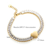 Love Heart Charm Crystal Bracelet for Women