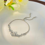 Vintage Zircon Butterfly Bracelets for Women Silver Adjustable Jewelry