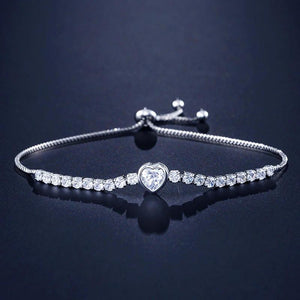 Romantic Heart Zircon Bracelet Love Bangles Wedding
