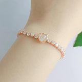 Romantic Heart Zircon Bracelet Love Bangles Wedding