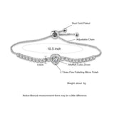 Romantic Heart Zircon Bracelet Love Bangles Wedding