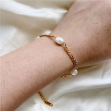 Fashionable Long Beads Bracelet in High End PVD Plated Style