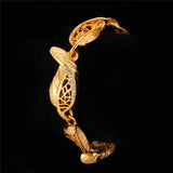 High Jewelry Yellow Leaves Chain Bracelet for Women