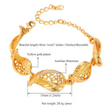 High Jewelry Yellow Leaves Chain Bracelet for Women