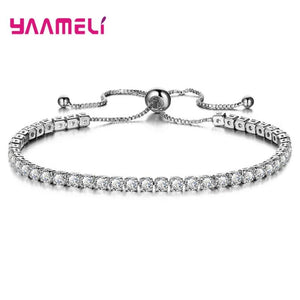 925 Silver Multi-Color CZ Tennis Bracelet Wedding Jewelry
