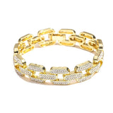 Stylish Hiphop Bracelet with Cubic Zircon for Dress-Up