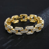 Stylish Hiphop Bracelet with Cubic Zircon for Dress-Up