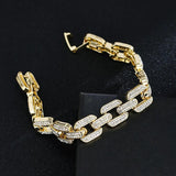 Stylish Hiphop Bracelet with Cubic Zircon for Dress-Up
