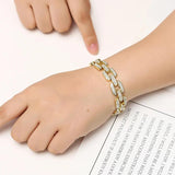 Stylish Hiphop Bracelet with Cubic Zircon for Dress-Up