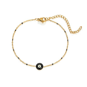 Bohemia Evil Eyes Bracelets 18K Plated Charms Stainless Steel Female Jewelry