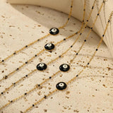 Bohemia Evil Eyes Bracelets 18K Plated Charms Stainless Steel Female Jewelry
