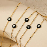 Bohemia Evil Eyes Bracelets 18K Plated Charms Stainless Steel Female Jewelry