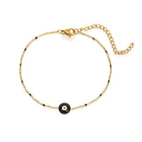 Bohemia Evil Eyes Bracelets 18K Plated Charms Stainless Steel Female Jewelry