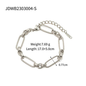 Youthway Stainless Steel Hollow Woven Bracelet for Women