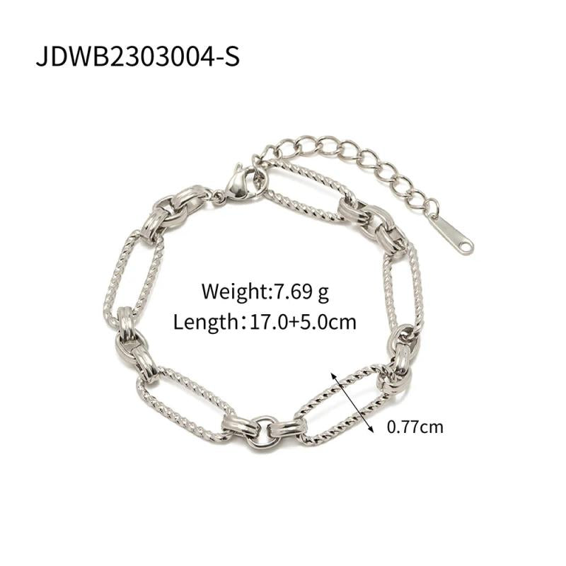 Youthway Stainless Steel Hollow Woven Bracelet for Women