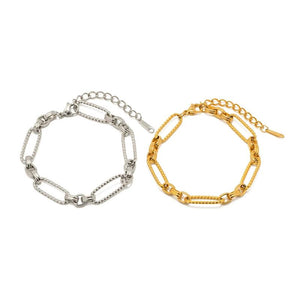 Youthway Stainless Steel Hollow Woven Bracelet for Women