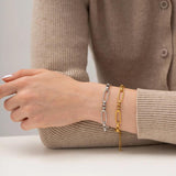 Youthway Stainless Steel Hollow Woven Bracelet for Women