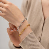 Youthway Stainless Steel Hollow Woven Bracelet for Women