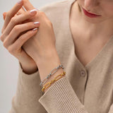 Youthway Stainless Steel Hollow Woven Bracelet for Women