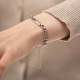 Youthway Stainless Steel Hollow Woven Bracelet for Women