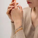 Youthway Stainless Steel Hollow Woven Bracelet for Women