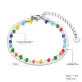 Bohemia Beach Stone Charm Bracelet Double Layer