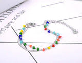 Bohemia Beach Stone Charm Bracelet Double Layer