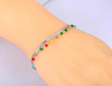 Bohemia Beach Stone Charm Bracelet Double Layer