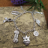 Knitting Queen Charm Bracelet Handmade Knit Inspired Birthday Gift