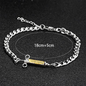 Syringe Bracelet for Womens Stainless Steel Medical Bracelet