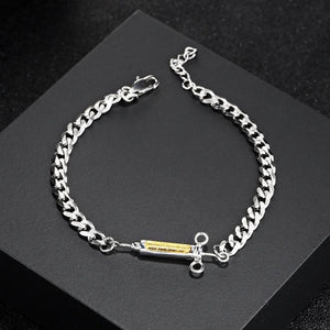 Syringe Bracelet for Womens Stainless Steel Medical Bracelet