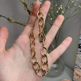 Hammered Effect Circle Linked Bracelet Women Casual Jewelry