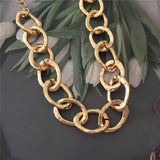 Hammered Effect Circle Linked Bracelet Women Casual Jewelry