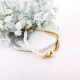 Stainless Steel Pearl Extender Bracelets for Women