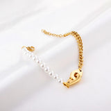 Stainless Steel Pearl Extender Bracelets for Women