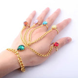 Hot Gemstone Infinity Glove & Bracelet Set for Women