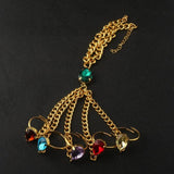 Hot Gemstone Infinity Glove & Bracelet Set for Women