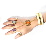 Hot Gemstone Infinity Glove & Bracelet Set for Women