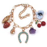 Bohemian Stone Fruits Charm Bracelets for Women
