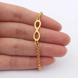 B342 Stainless Steel Infinity Endless Love Symbol Charm Bracelet