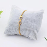 B342 Stainless Steel Infinity Endless Love Symbol Charm Bracelet