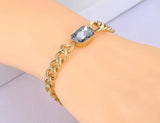 Gray CZ Crystal Charm Bracelet Boho Party Chain JB21069