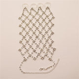 Sparkling Crystal Ring Hand Back Chain Jewelry