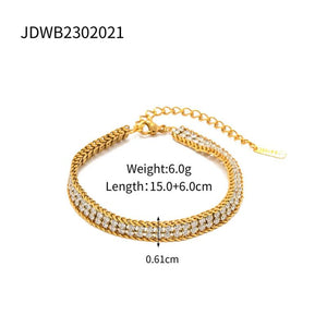 Youthway CZ Bracelet Double Layer High Jewelry for Women