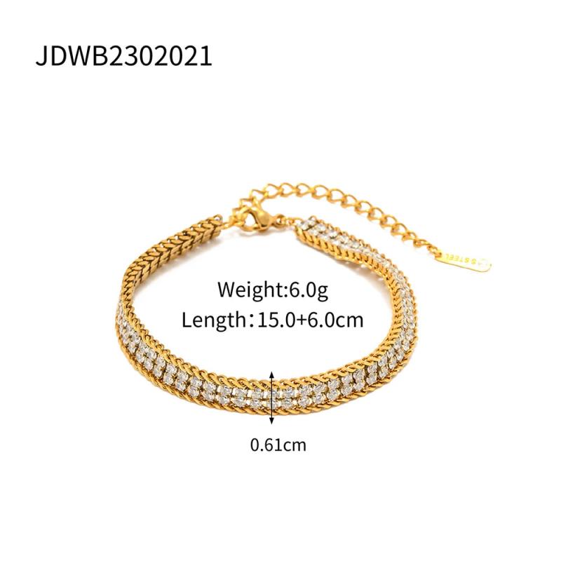 Youthway CZ Bracelet Double Layer High Jewelry for Women