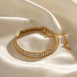Youthway CZ Bracelet Double Layer High Jewelry for Women