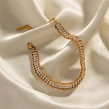 Youthway CZ Bracelet Double Layer High Jewelry for Women