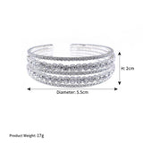 Silver Rhinestone Bangle Crystal Bridal Bracelet Jewelry