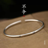 Chinese Style Solid Caulis Spaghetti Open Bracelet