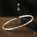 Chinese Style Solid Caulis Spaghetti Open Bracelet
